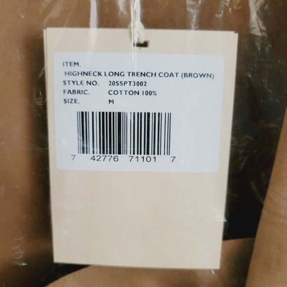 The Author High Neck Long Trench Coat - Picture 3 of 7